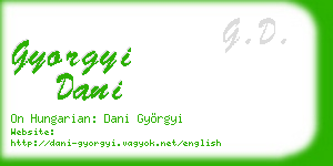gyorgyi dani business card